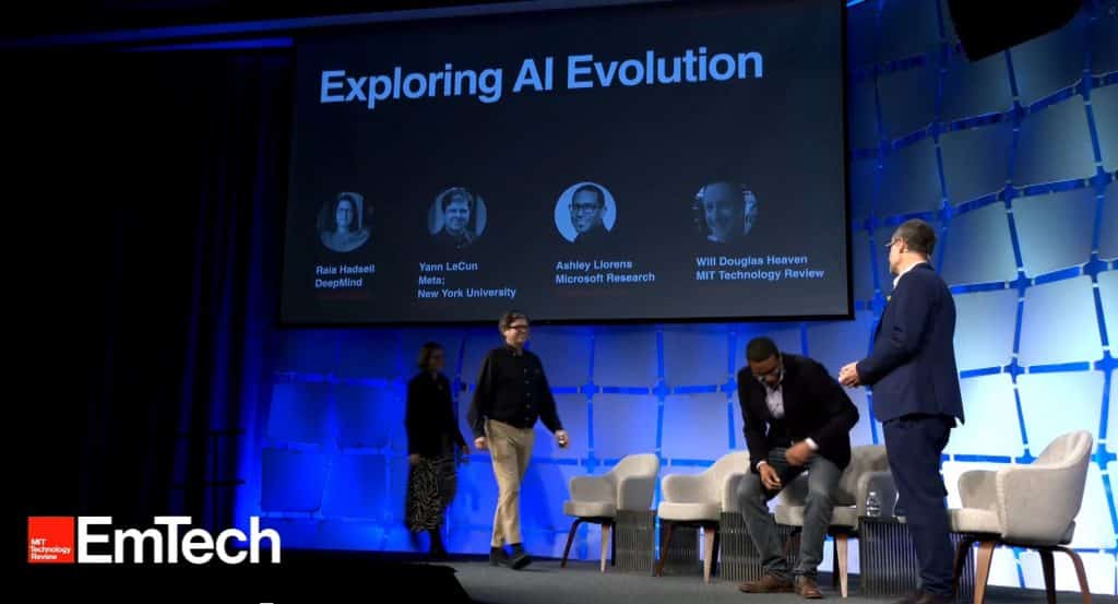 Raia Hadsell - DeepMind / Yann LeCun - 
Meta / Ashley Llorens -
Microsoft Research / Will Douglas Heaven - 
MIT Technology Review / 