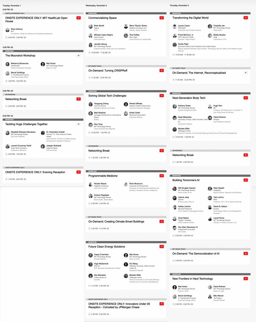 EmTech MIT - agenda completa